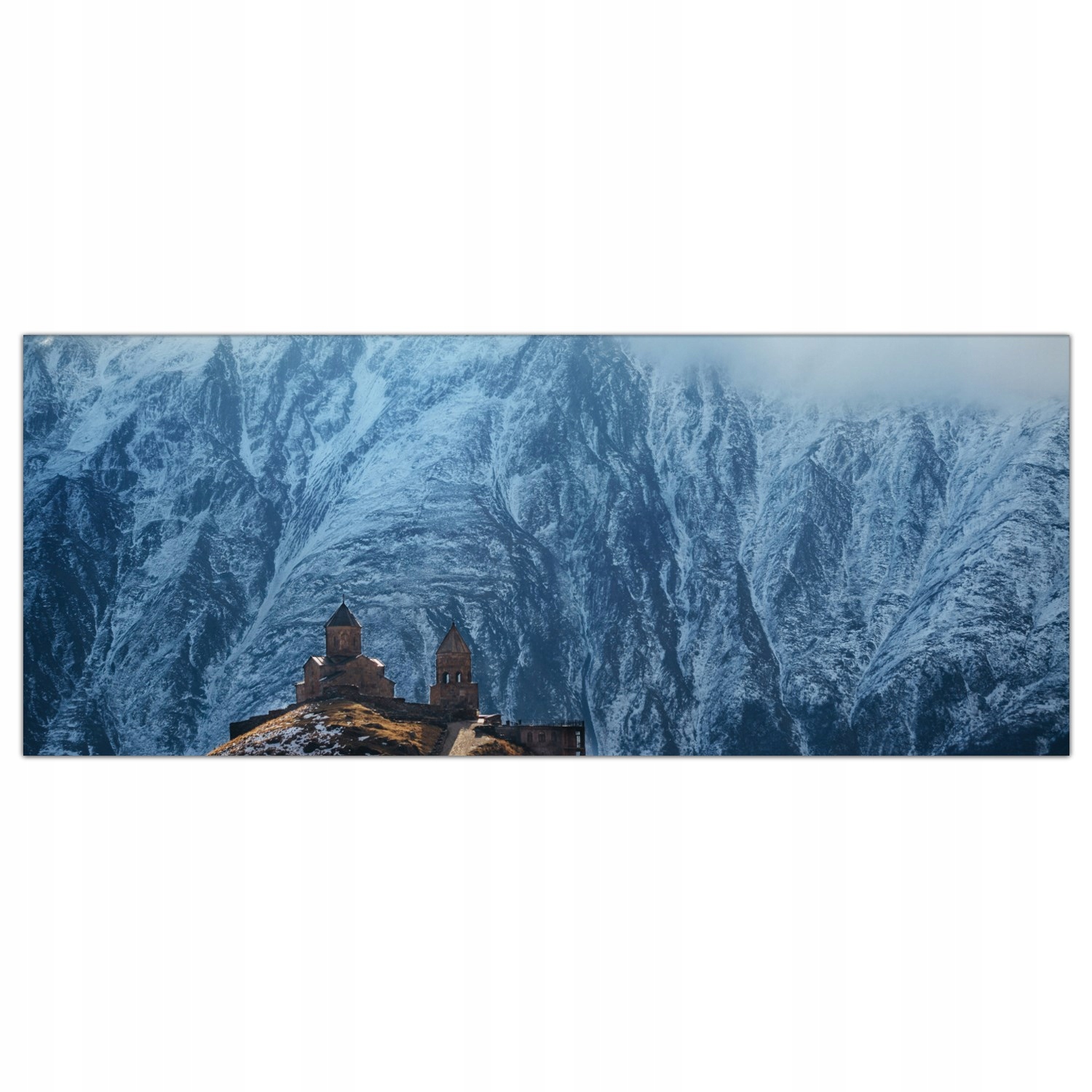 

Obraz Szklany Foto-obraz Góry Mgła Kościół 125x50