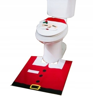 

Świąteczny Zestaw Łazienkowy Na Deskę Wc Mikołaj
