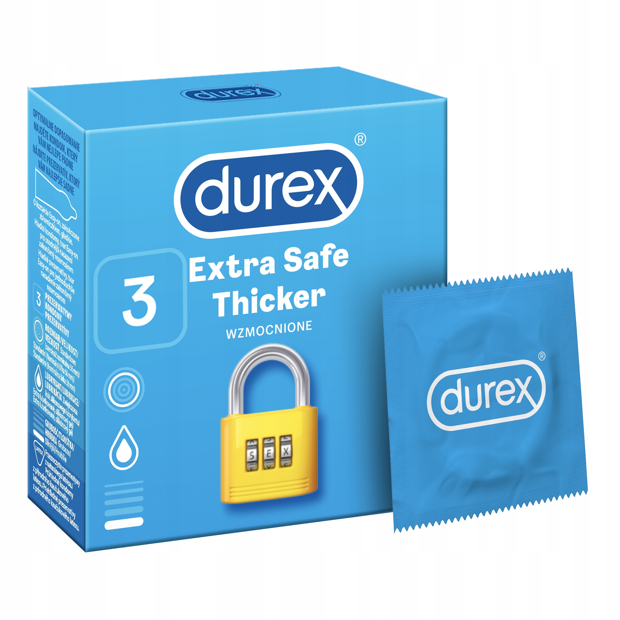

Durex Prezerwatywy Extra Safe Bezpieczne 3 szt