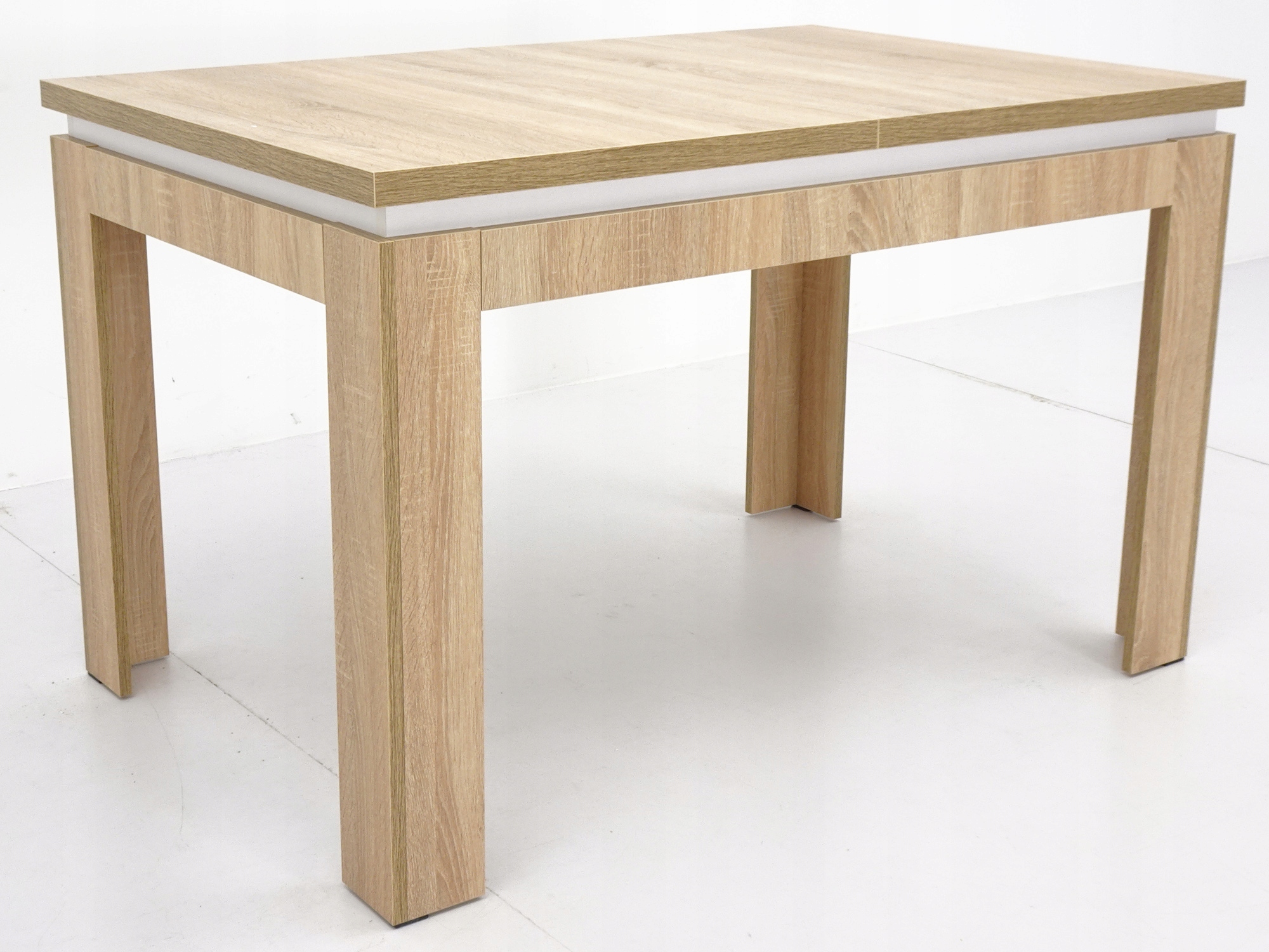 6 krzeseł z drewna BIAŁE i ROZKŁADANY stół SONOMA Kolor blatu dąb sonoma