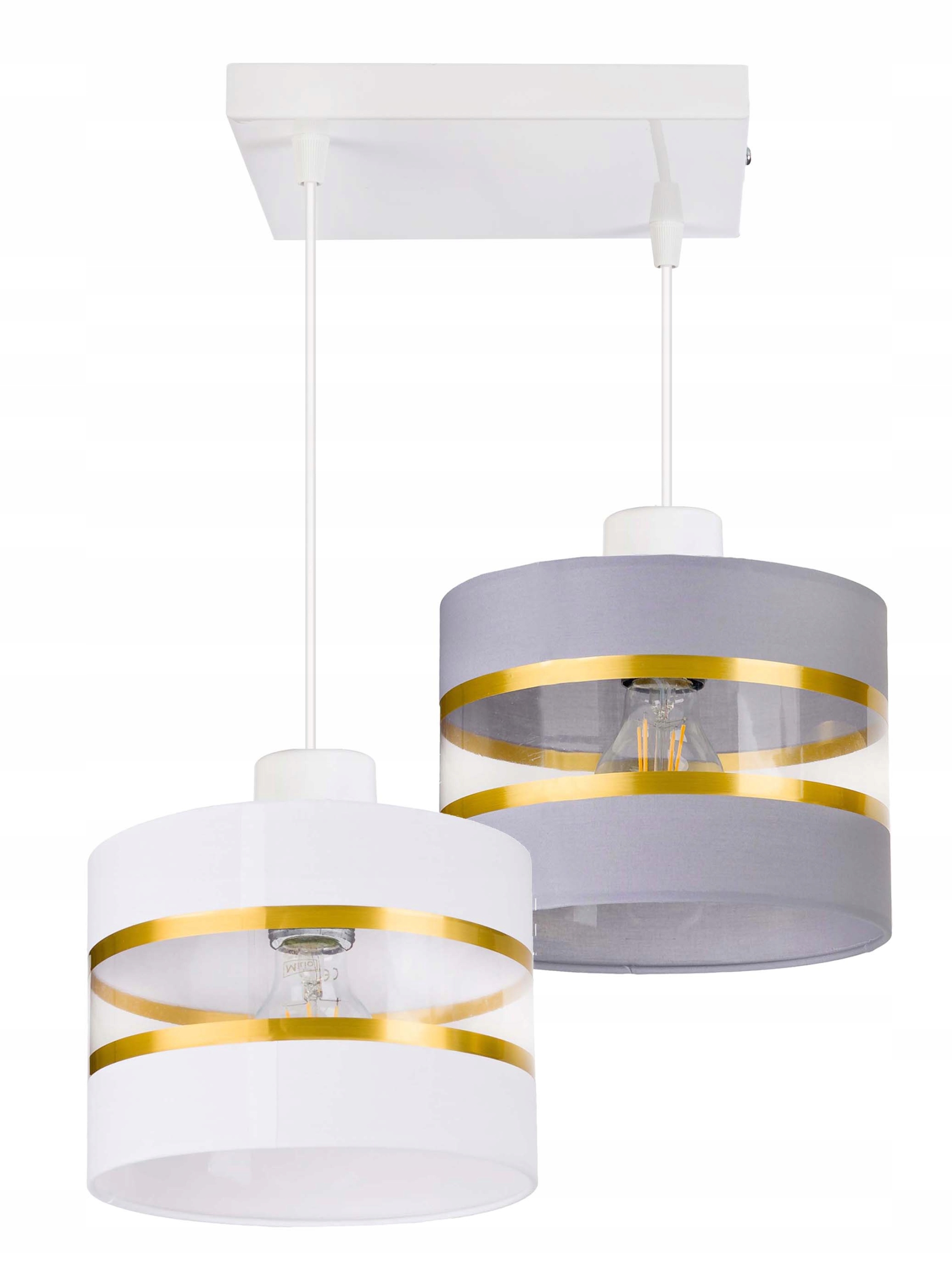 Závěsná Lampa Zwis stropní lustr Abažur 2xE27