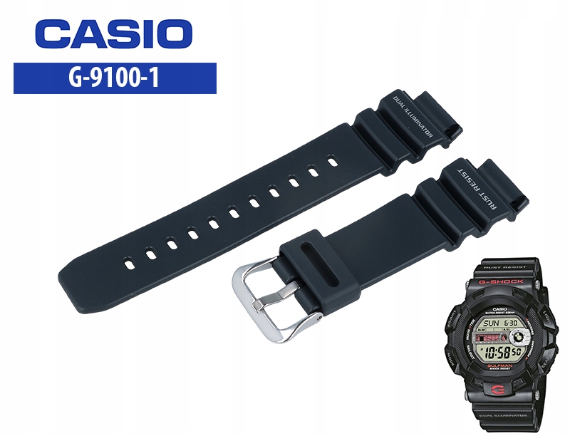 Pásek Bezel Casio G-9100 GW-9100 Gw -9025 G-9100 černý originální