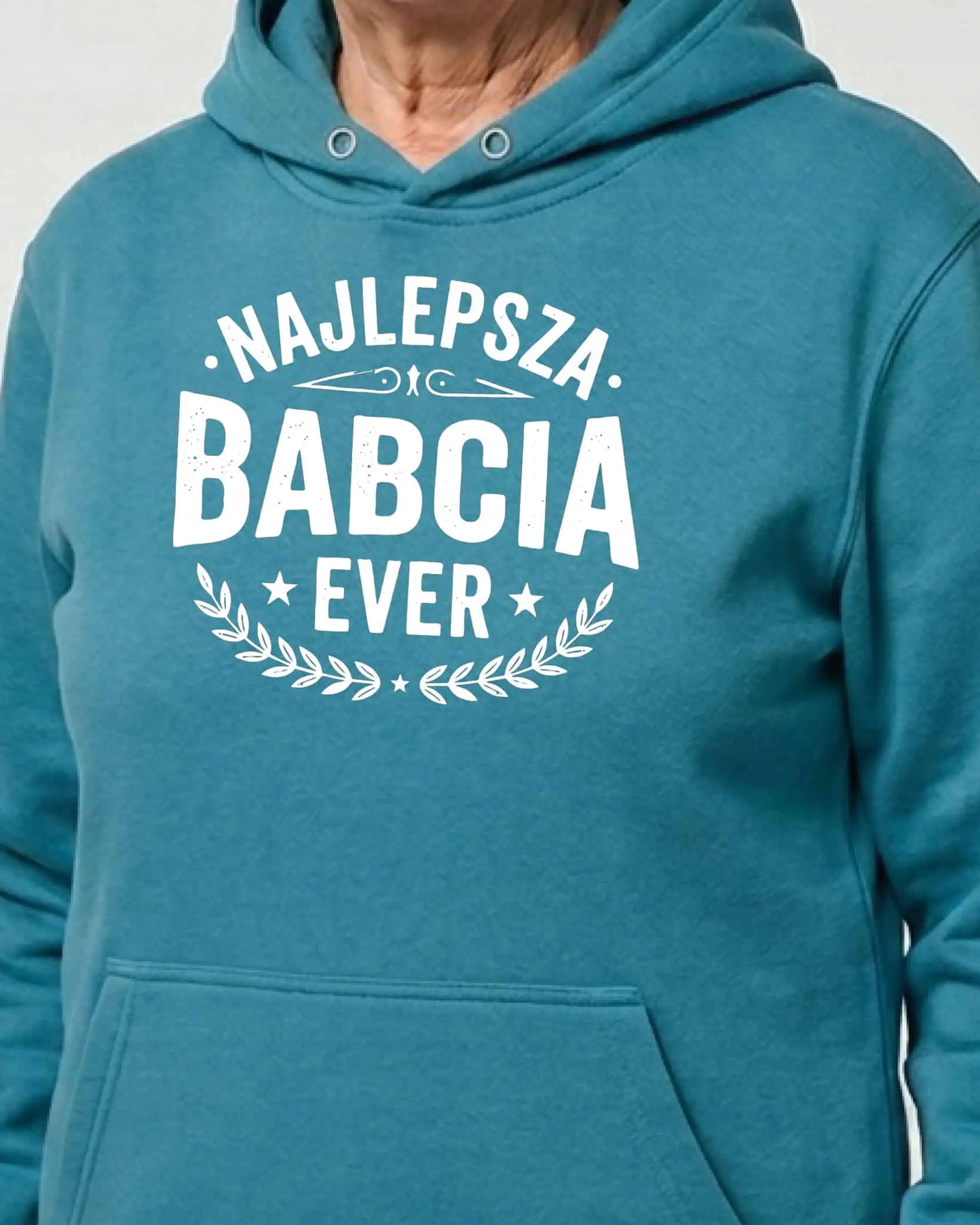 Mikina s kapucí Dárek pro babičku Nejlepší babička Ever Modrá L