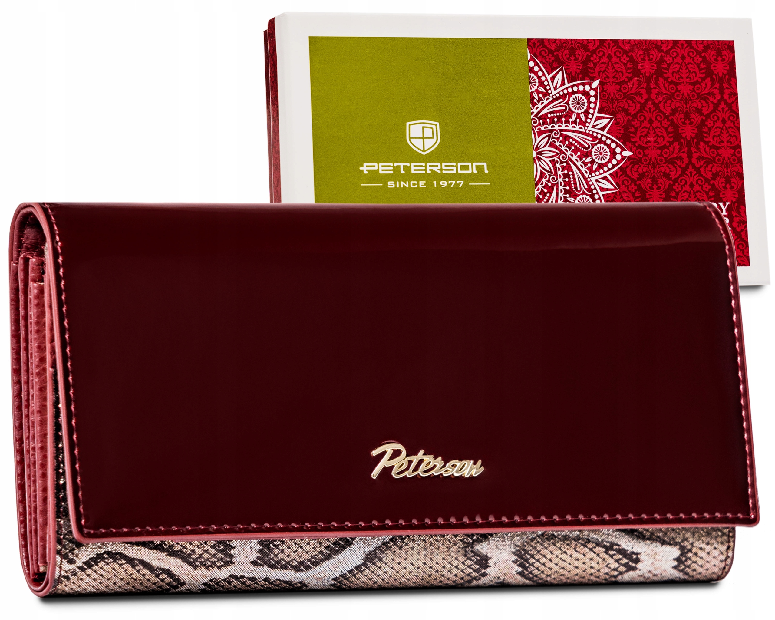Dámská kožená peněženka Peterson elegantní, prostorná ochrana Rfid Stop