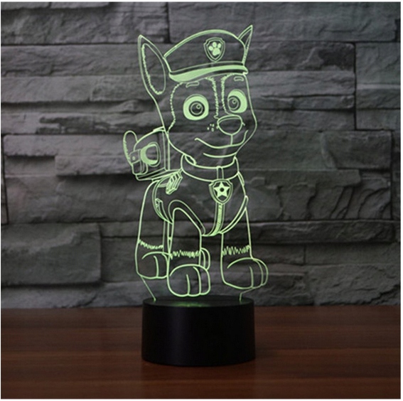 LAMPKA NOCNA 3D PSI PATROL CHASE PILOT PREZENT Marka inna