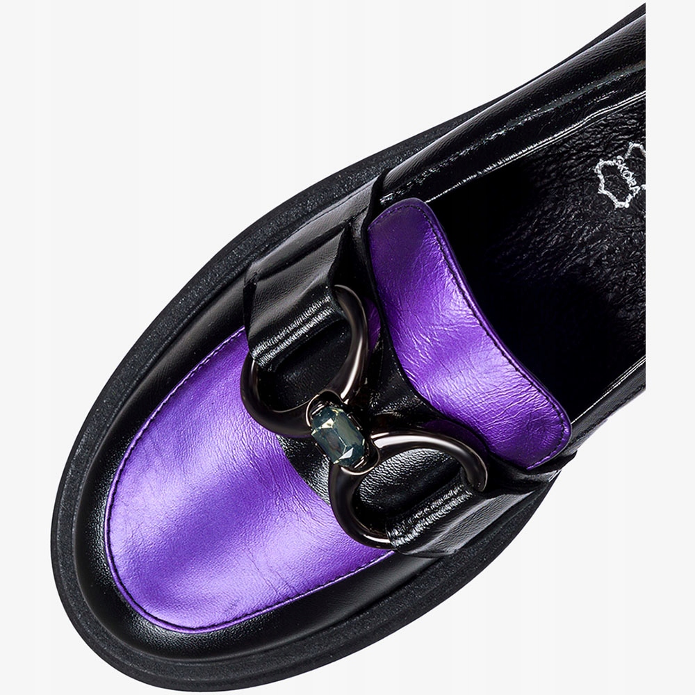 MOKASYNY SKÓRZANE DAMSKIE PÓŁBUTY NA PLATFORMIE 36 Płeć kobieta