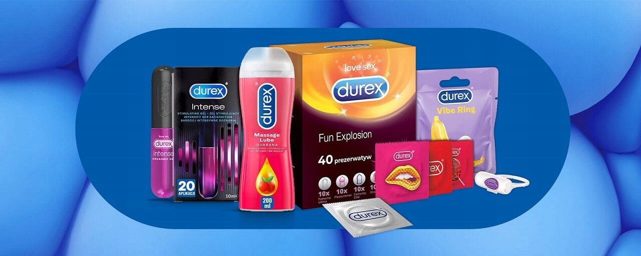 DUREX Prezerwatywy Surprise Me zestaw Mix 40 sztuk Stymulujące Cienkie Rodzaj zestaw