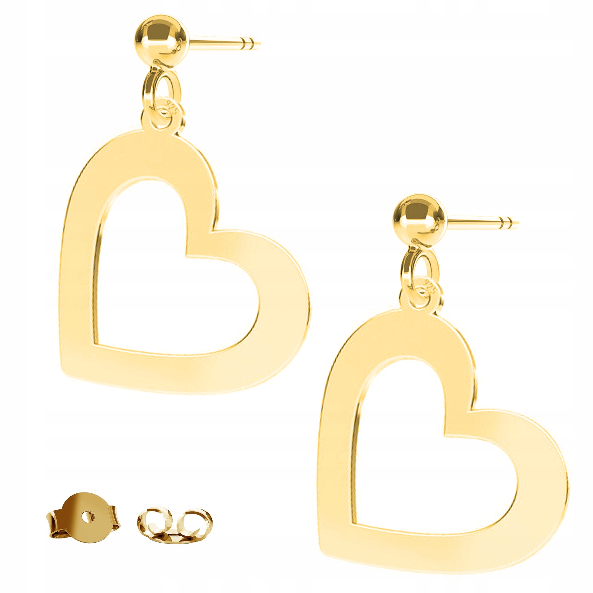 Náušnice zlaté Srdce Srdíčko 925