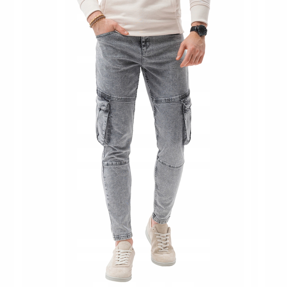 

Spodnie męskie jeansowe P1079 szare XL