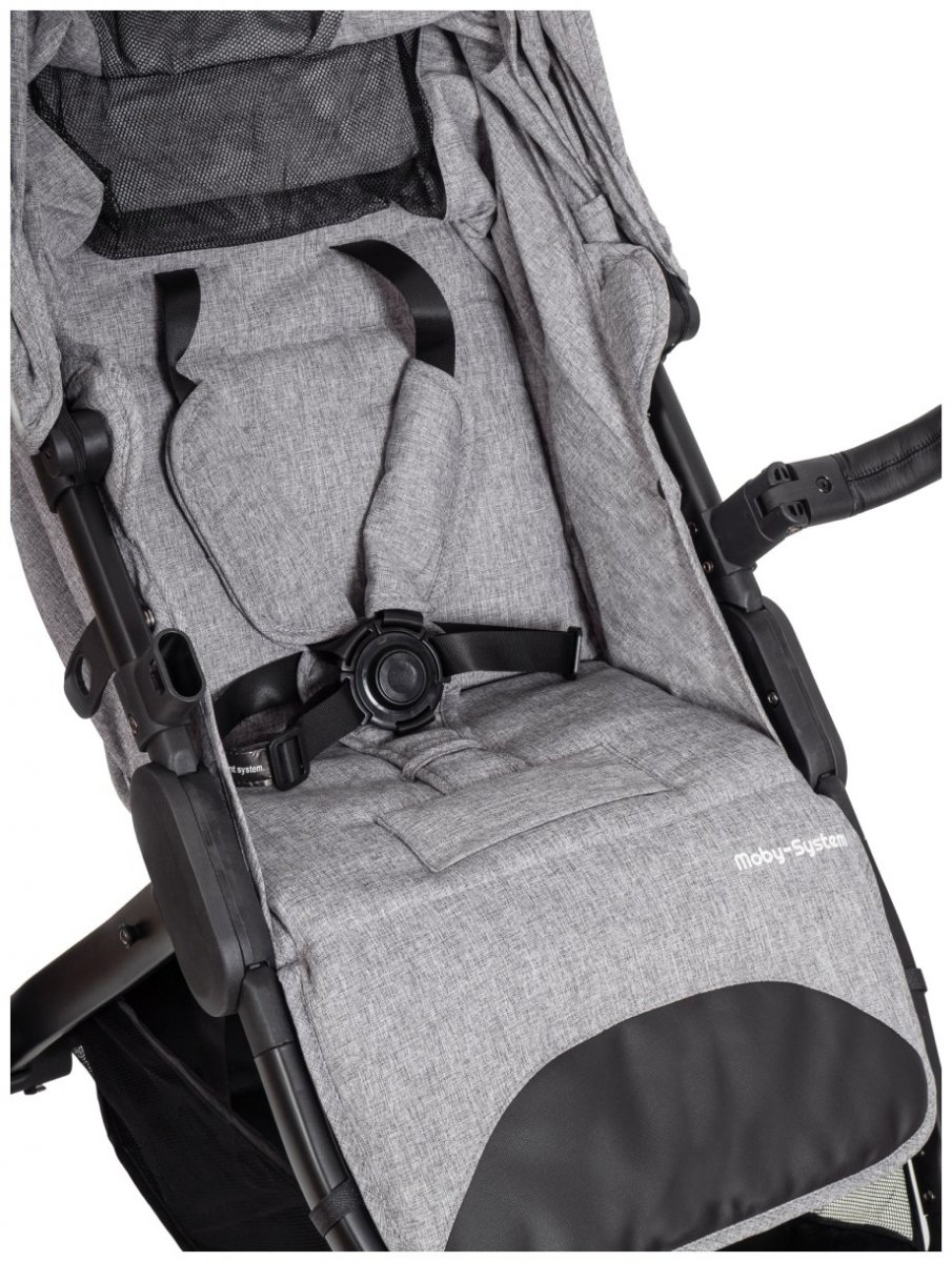 WÓZEK SPACEROWY MOBY-SYSTEM NADIA SZARY +OCIEPLACZ Rodzaj kół Piankowe
