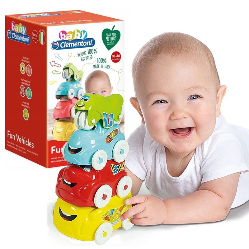 

Clementoni Baby Wieża z Autek Piramidka 4 Pojazdy