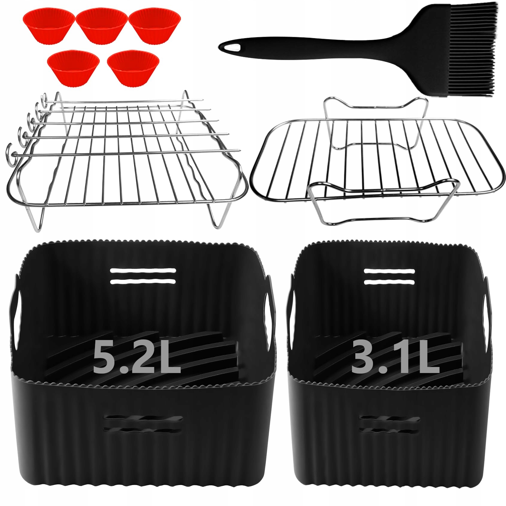 Silikonové formy na horkovzdušnou fritézu Airfryer Tefal 6kusů