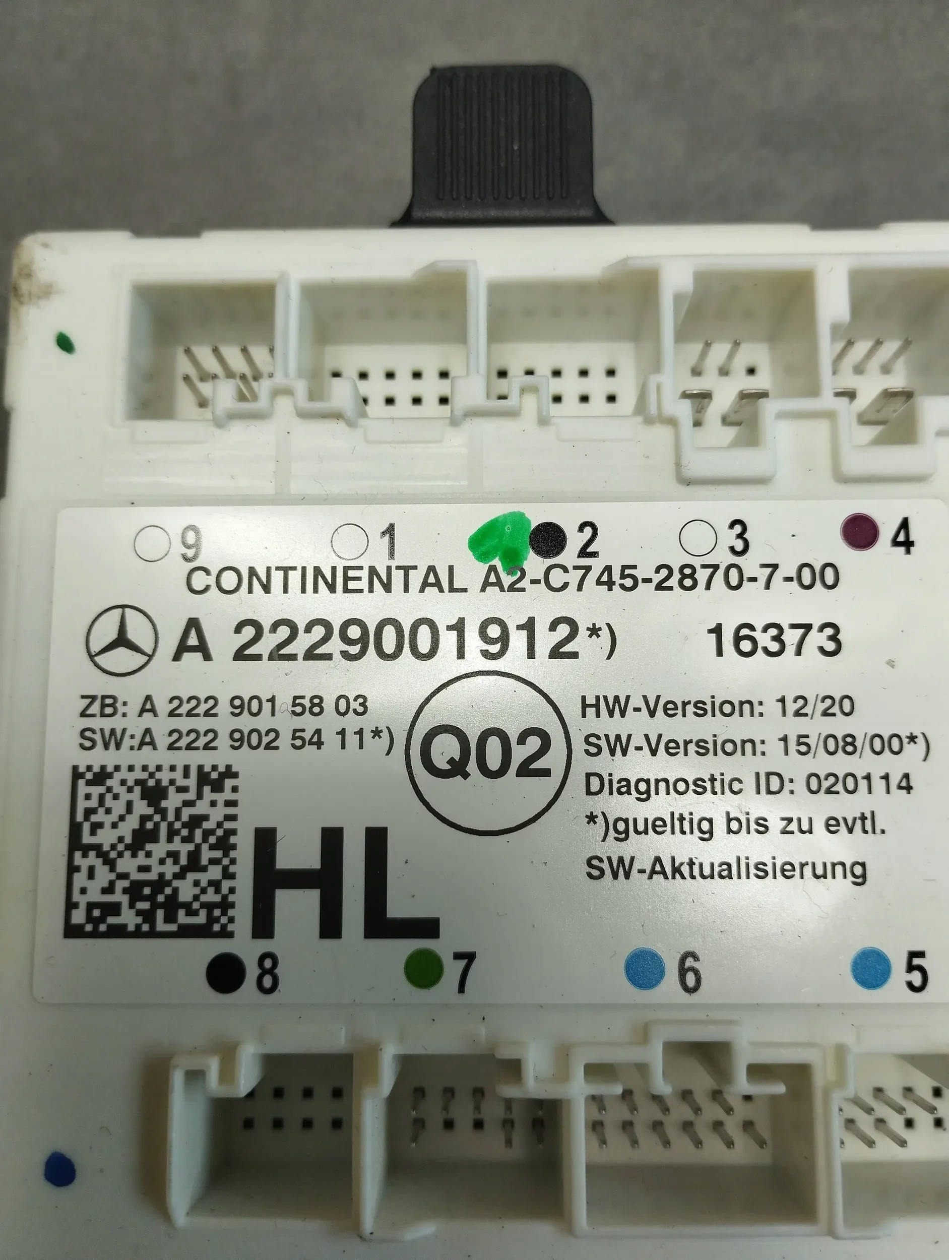 Mercedes-Benz GLC X253 module door left rear part A2229001912