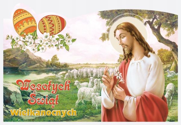 POCZTÓWKA KARTKA WIELKANOC WYCINANA ŚWIĘTA 1 SZT.