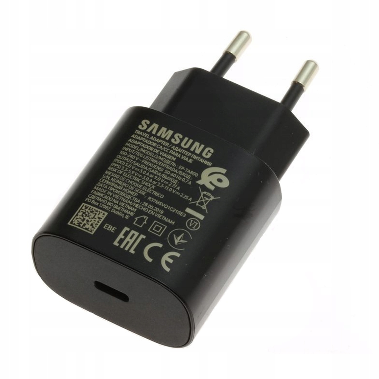 ORYGINALNA ŁADOWARKA SAMSUNG EP-TA800 25W 3A FAST CHARGE + KABEL USB-C-C 1M Przeznaczenie do Samsung