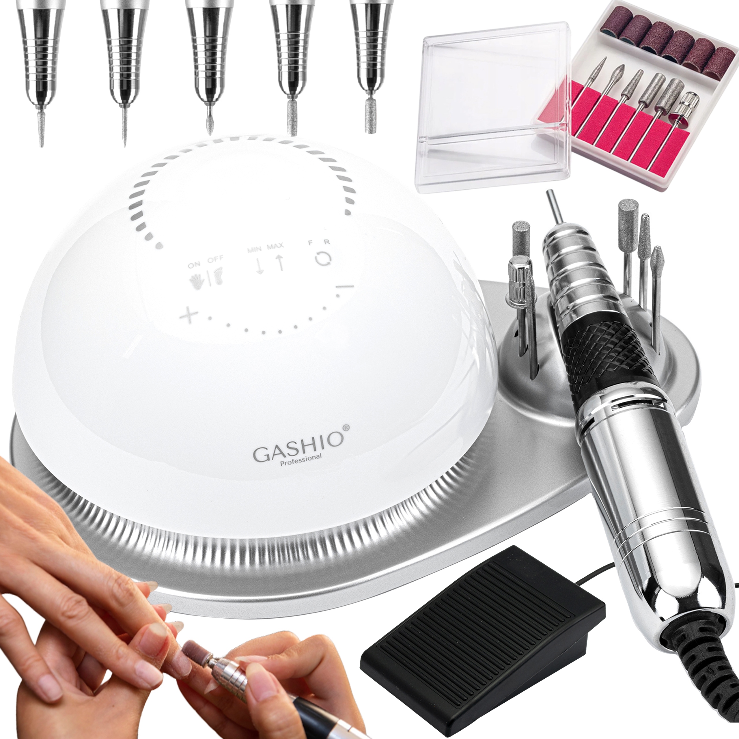 Frezarka Do Paznokci Profesjonalna 68W Manicure z Frezami i Ledami Premium