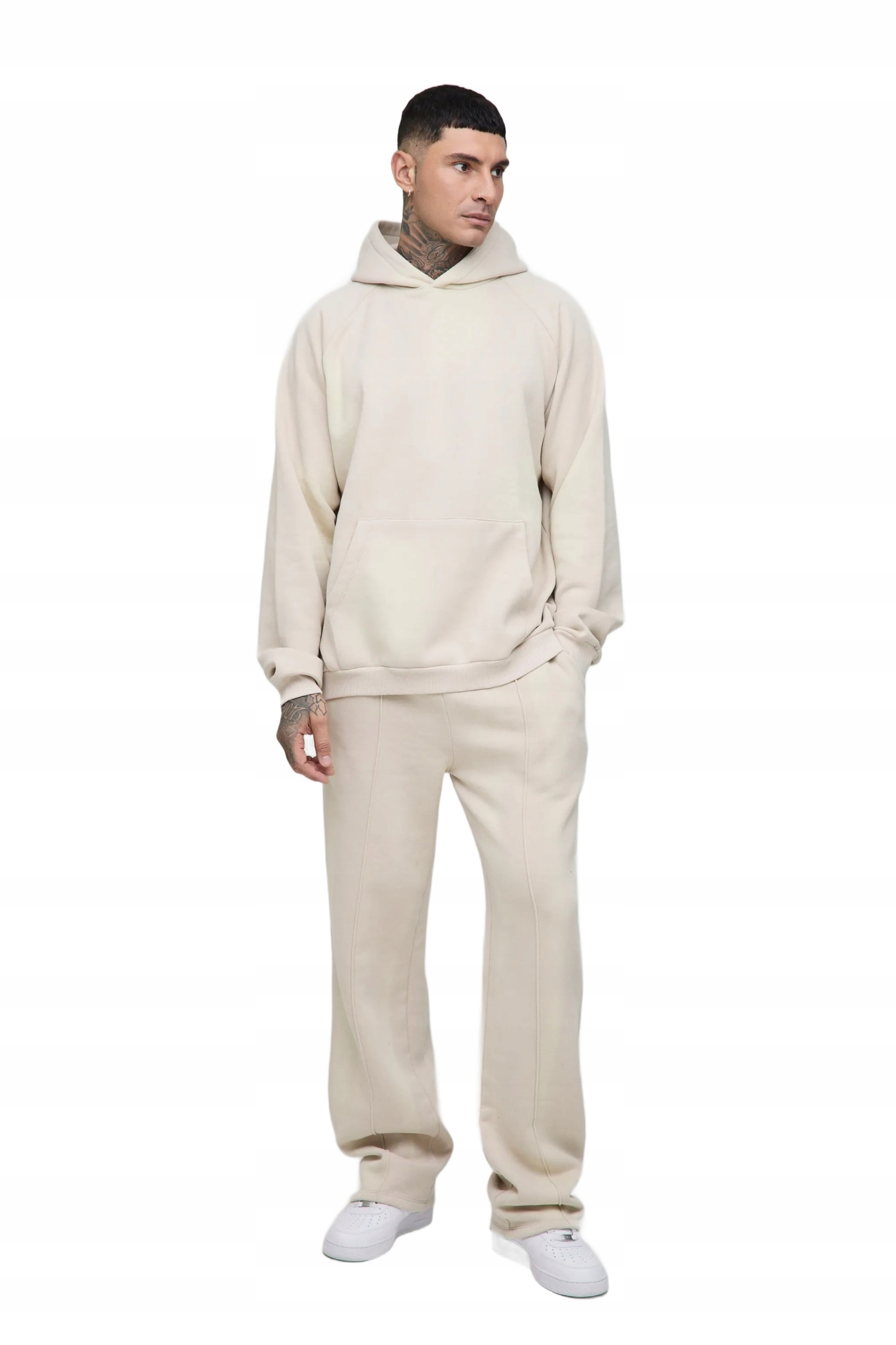 Boohooman Tepláková Souprava Béžová S Kapucí Dlouhý Rukáv S Z3A