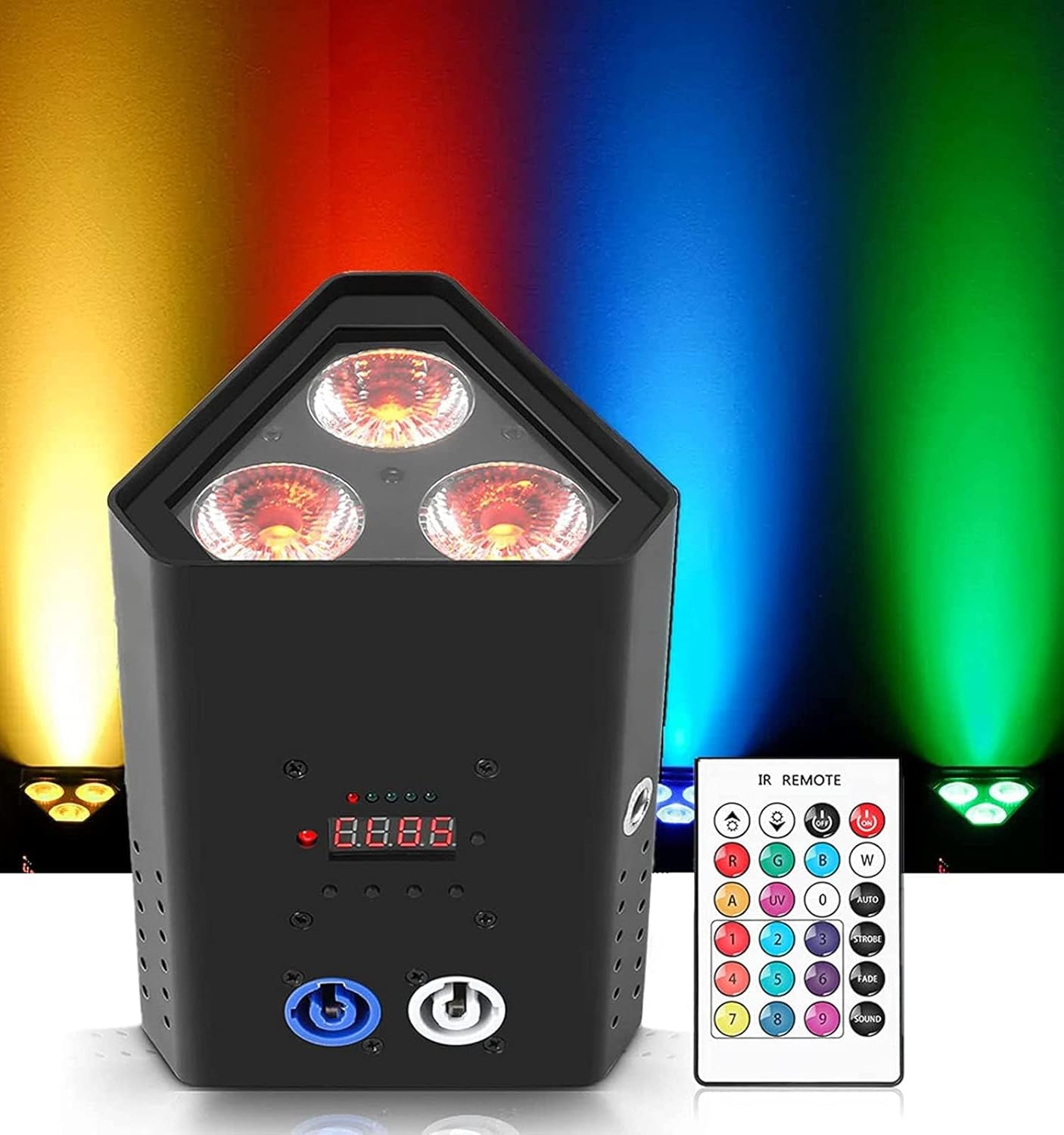 Reflektor sceniczny lampa dyskotekowa z akumulatorem 54W RGBWA+UV 2,4Ghz