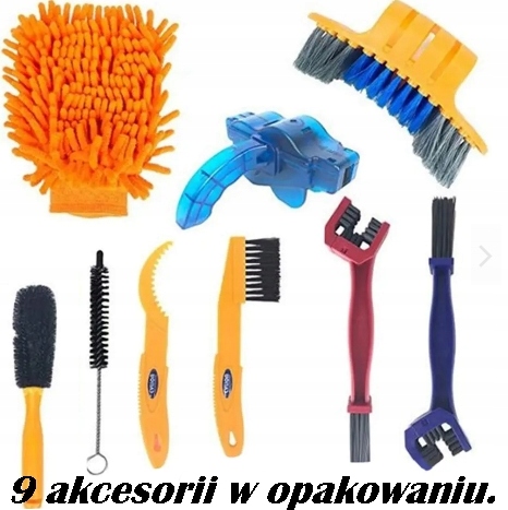 Zestaw do Czyszczenia Mycia Roweru Motoru Samochodu XXL łańcucha