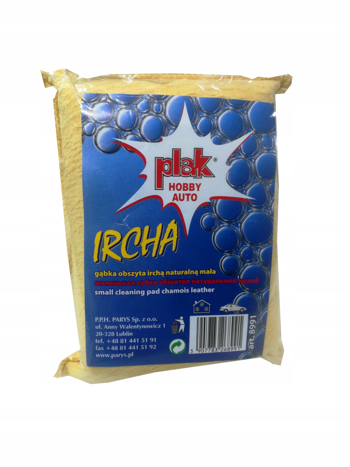 

Gąbka Obszyta Irchą Naturalną Mała Plak