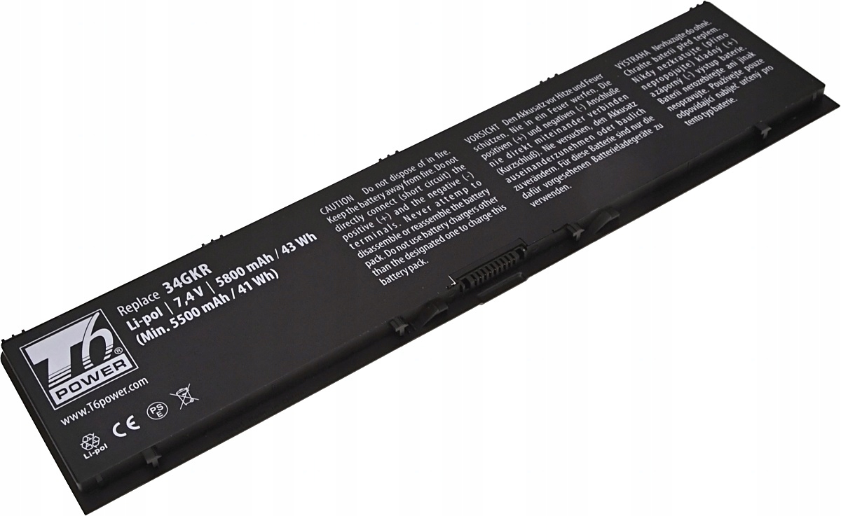 Batéria T6 Power pre Dell Latitude E7440, Latitude E7450, 5800mAh, 43Wh,…