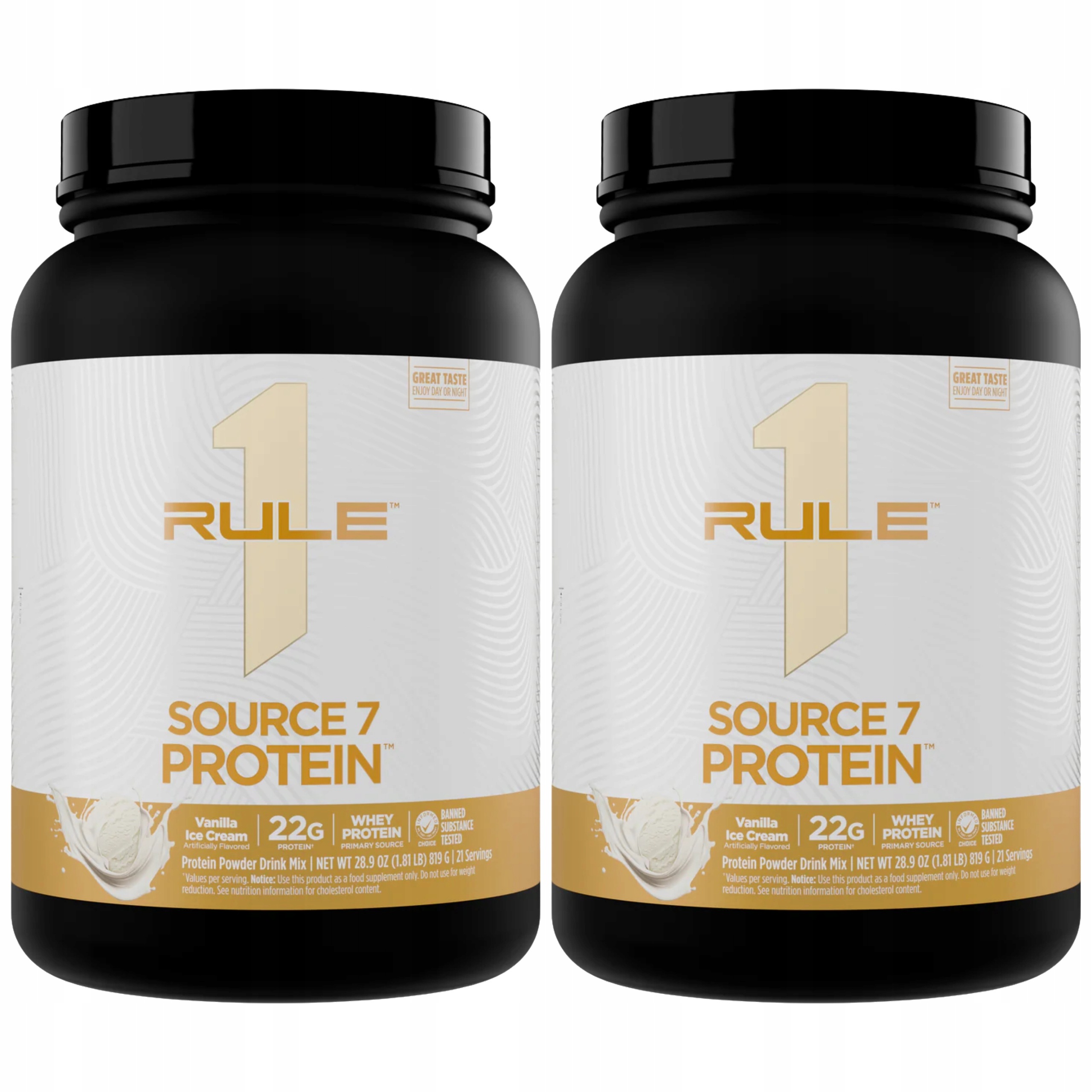2x Protein Rule1 R1 Source 7 Protein 800 g Doplněk Stravy Izolát Wpc Wpi Sušenka