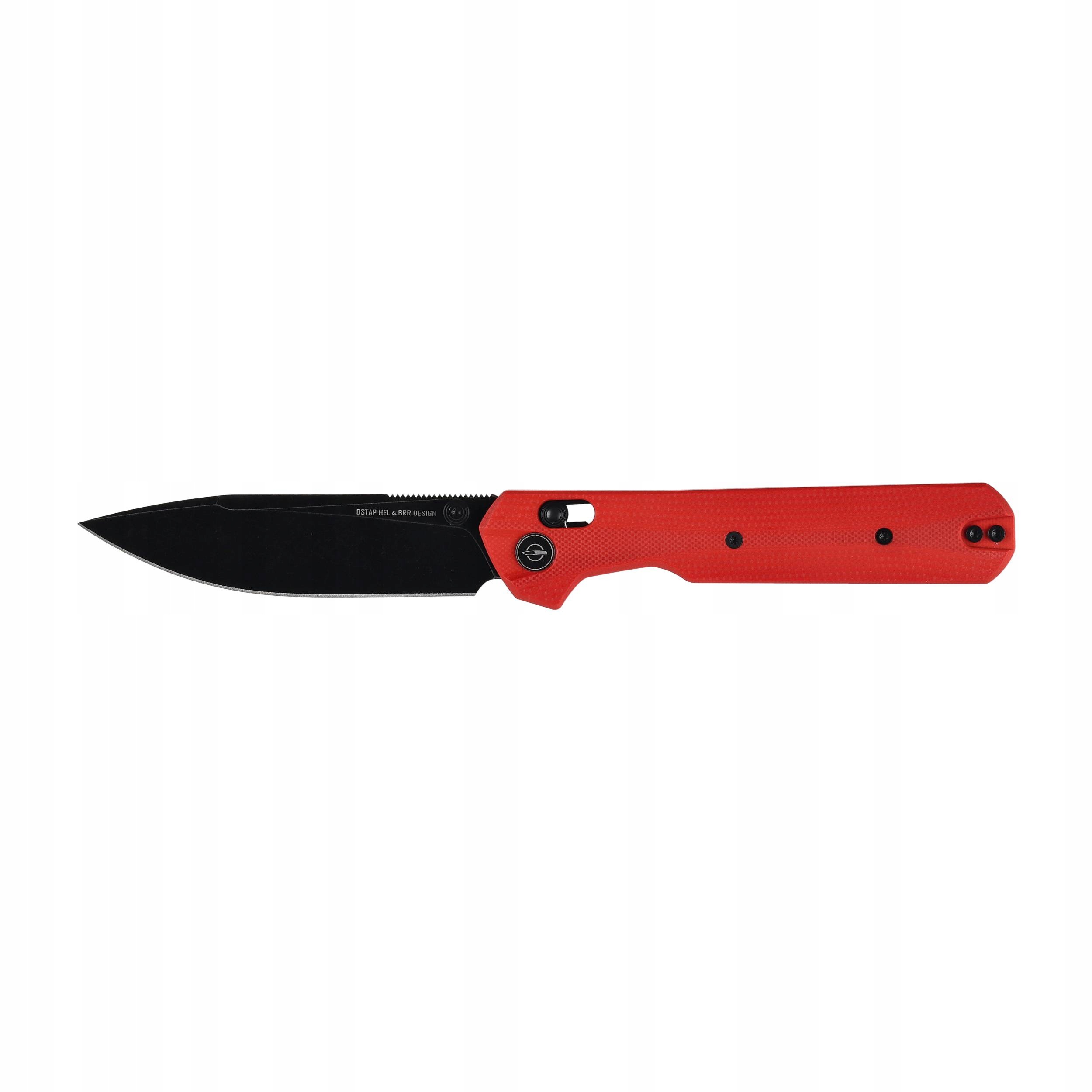 Nůž skládací Knivespl The First Red G10, černý Pvd sandvik (905-007)