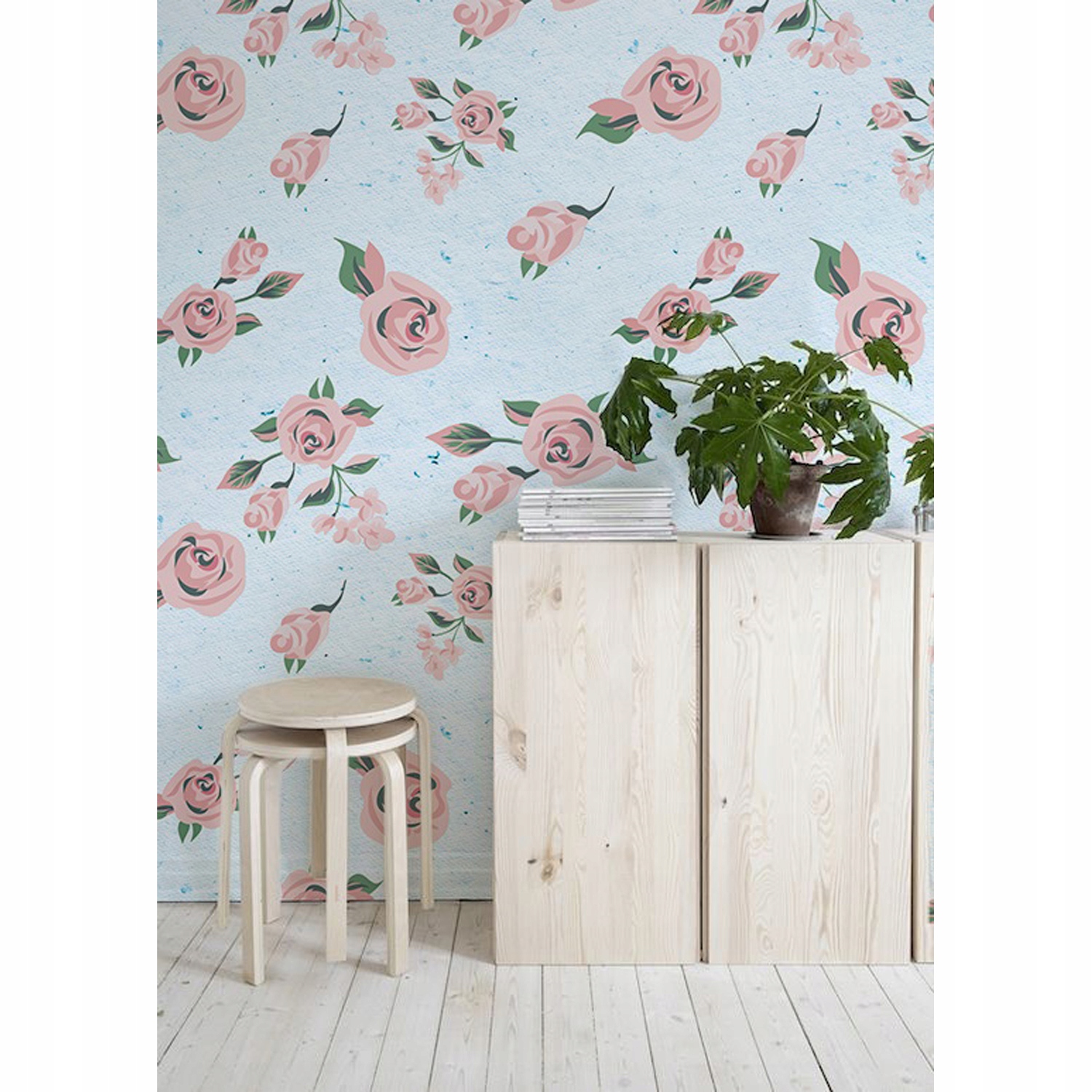 

Fototapeta Kwiaty róży na niebieskim tle 250x250cm