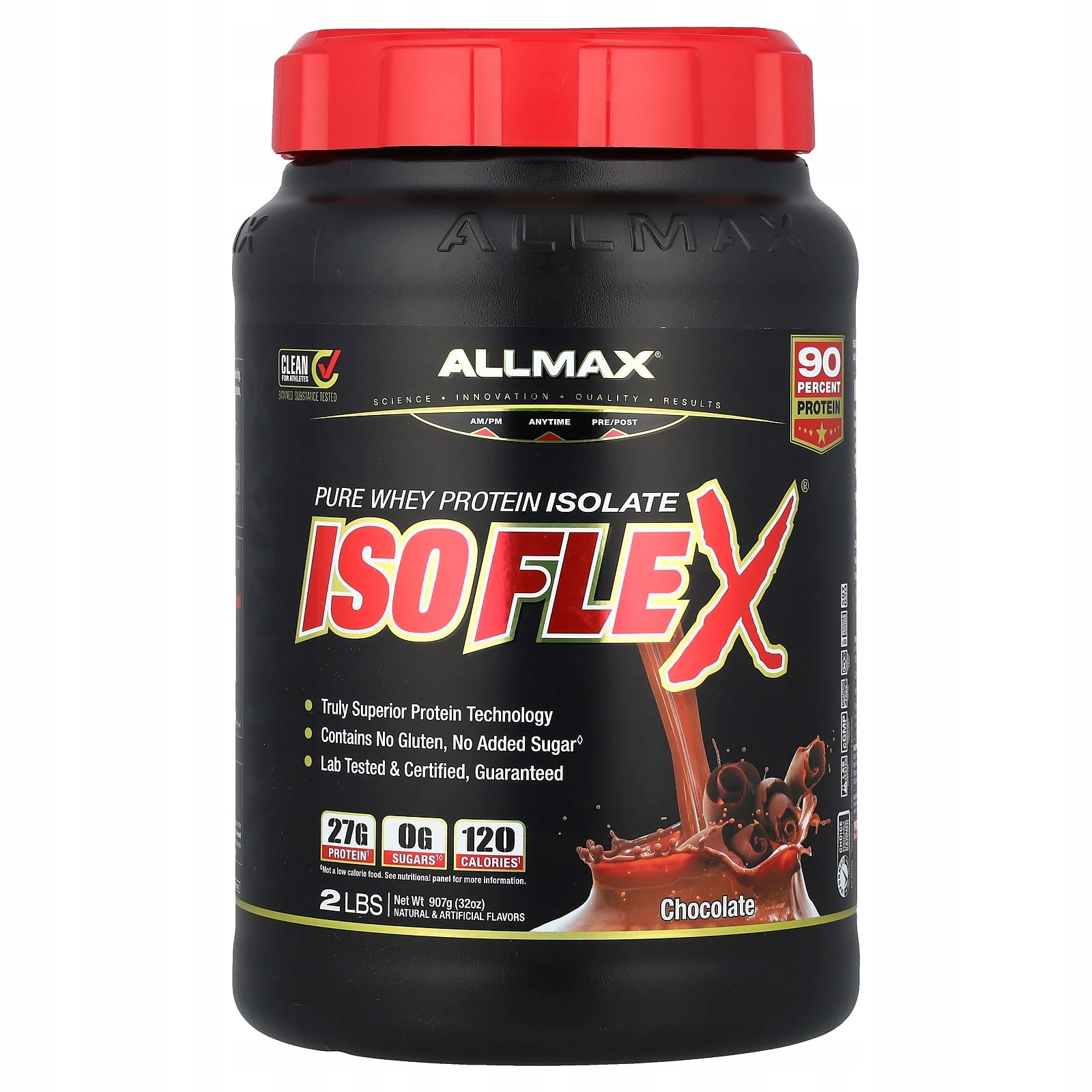 Allmax, Isoflex, čistý proteinový izolát proteinový izolát, čokoládový, 907 g