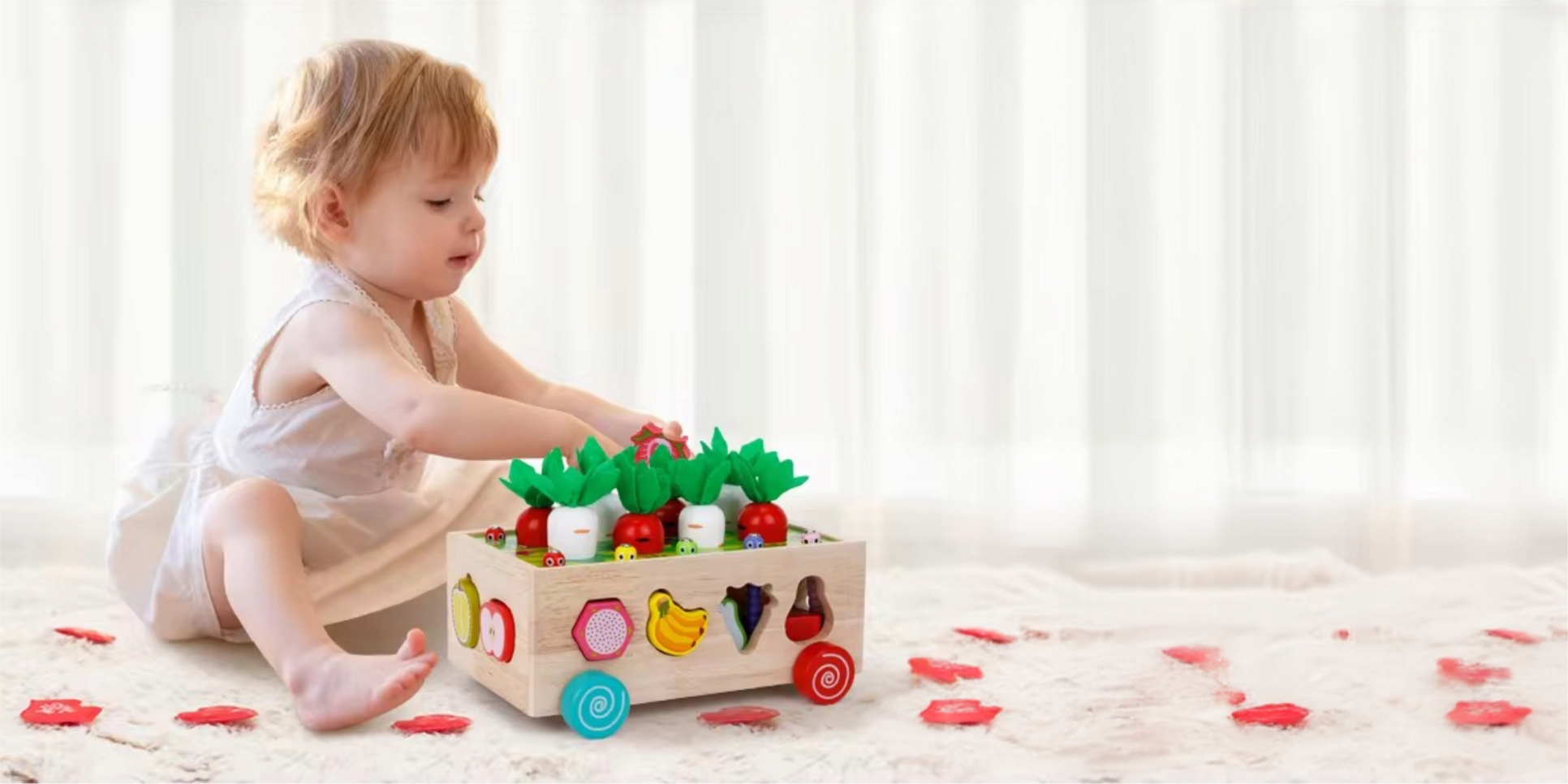 MONTESSORI drewniany zestaw ZŁAP ROBACZKA sorter klocków AUTO układanka XXL Certyfikaty, opinie CE i EN 71