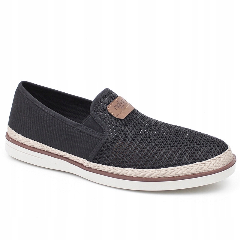 Rieker B2366 Černé Prolamované Espadrilky vel.