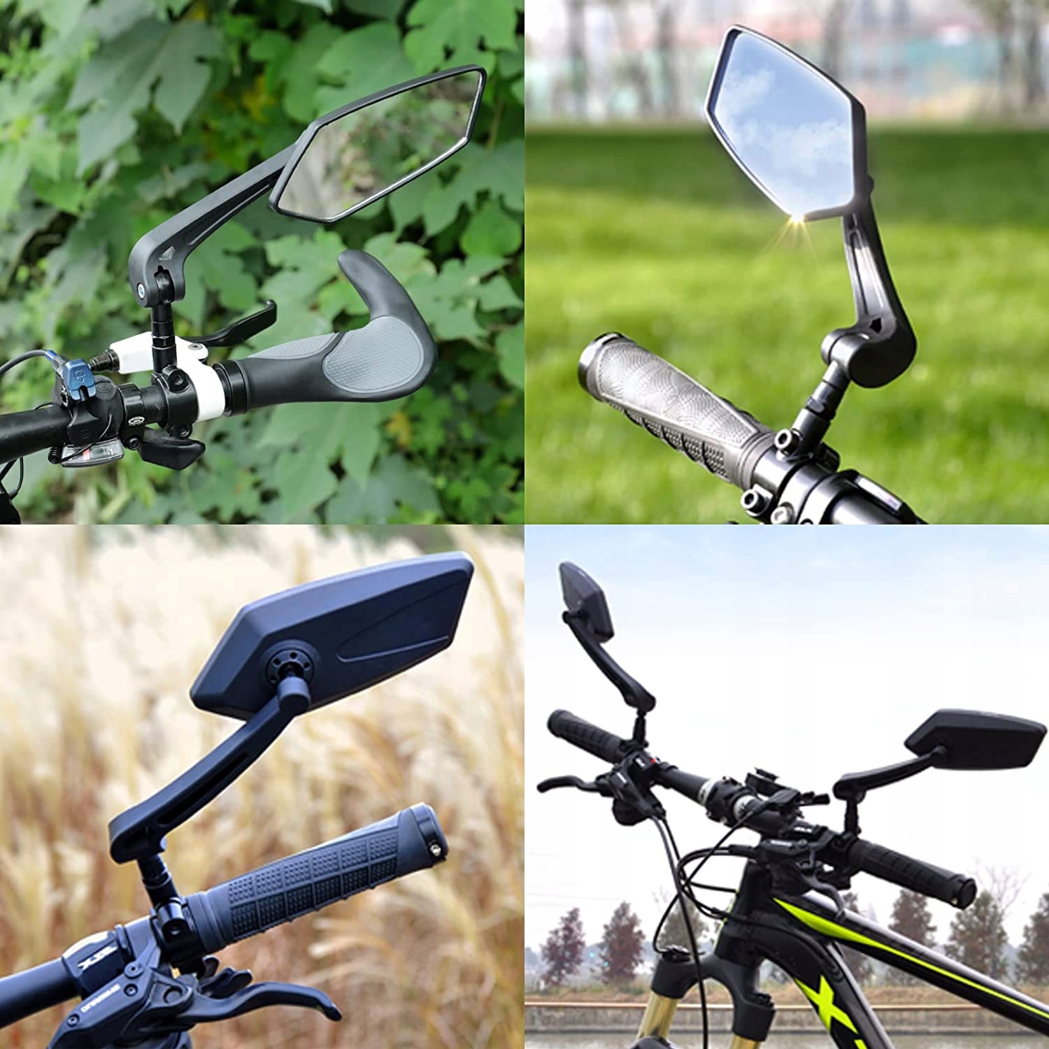 2 Sztuki Regulowane Lusterko Rowerowe, Składane Kod producenta Pasują do Wszystkich Modeli