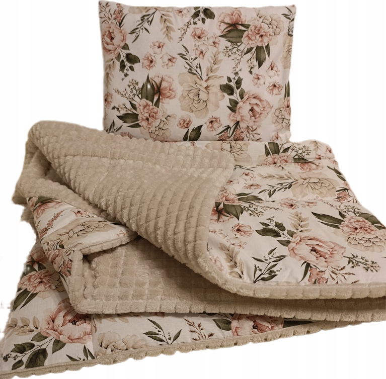 KOMPLET DLA PRZEDSZKOLAKA BAWEŁNA+MINKY 3 CZĘŚCI KOŁDERKA+PODUSZKA+POSZEWKA