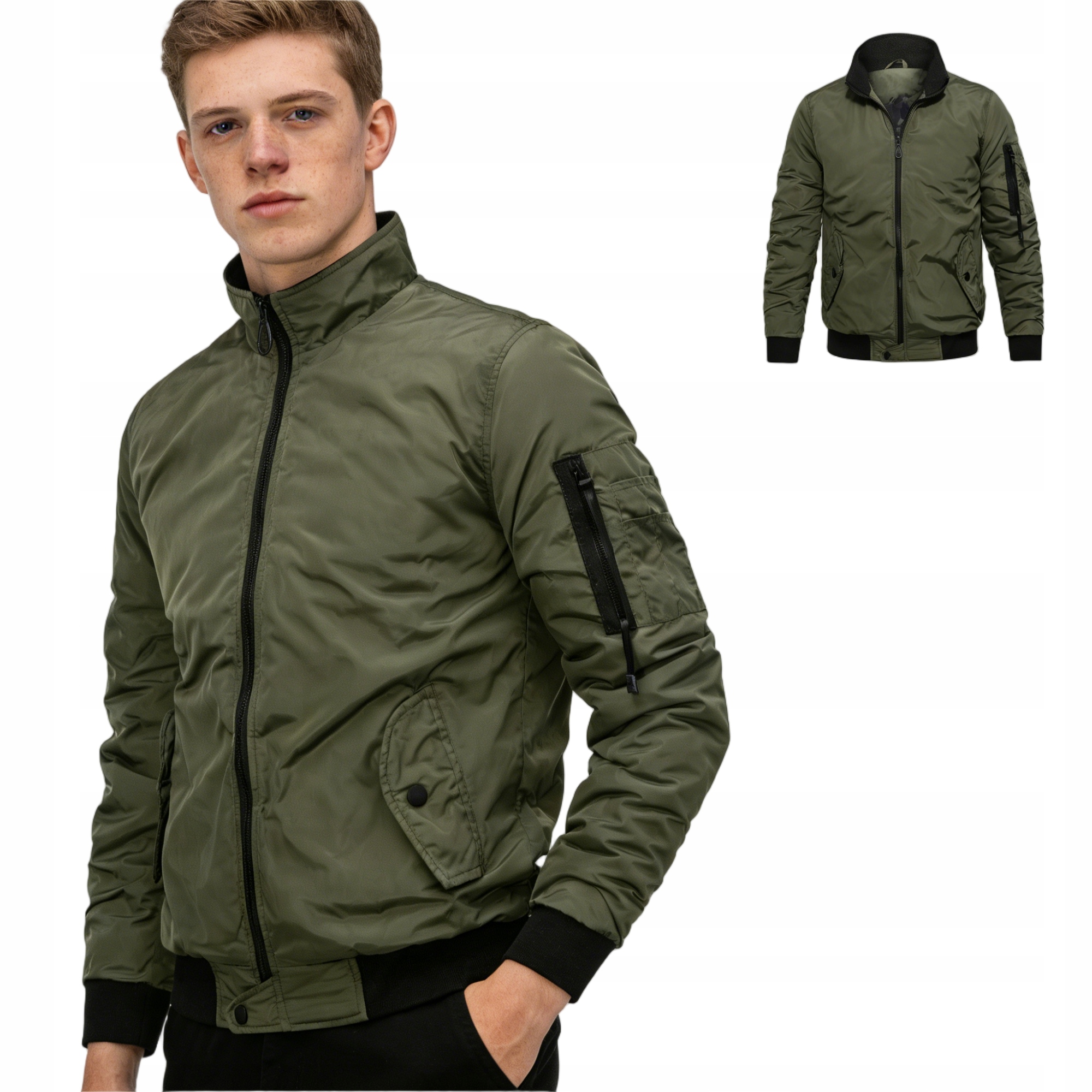 Bunda Bomber Se Stojáčkem, Manžetovými Manžetami A Teplou Podšívkou