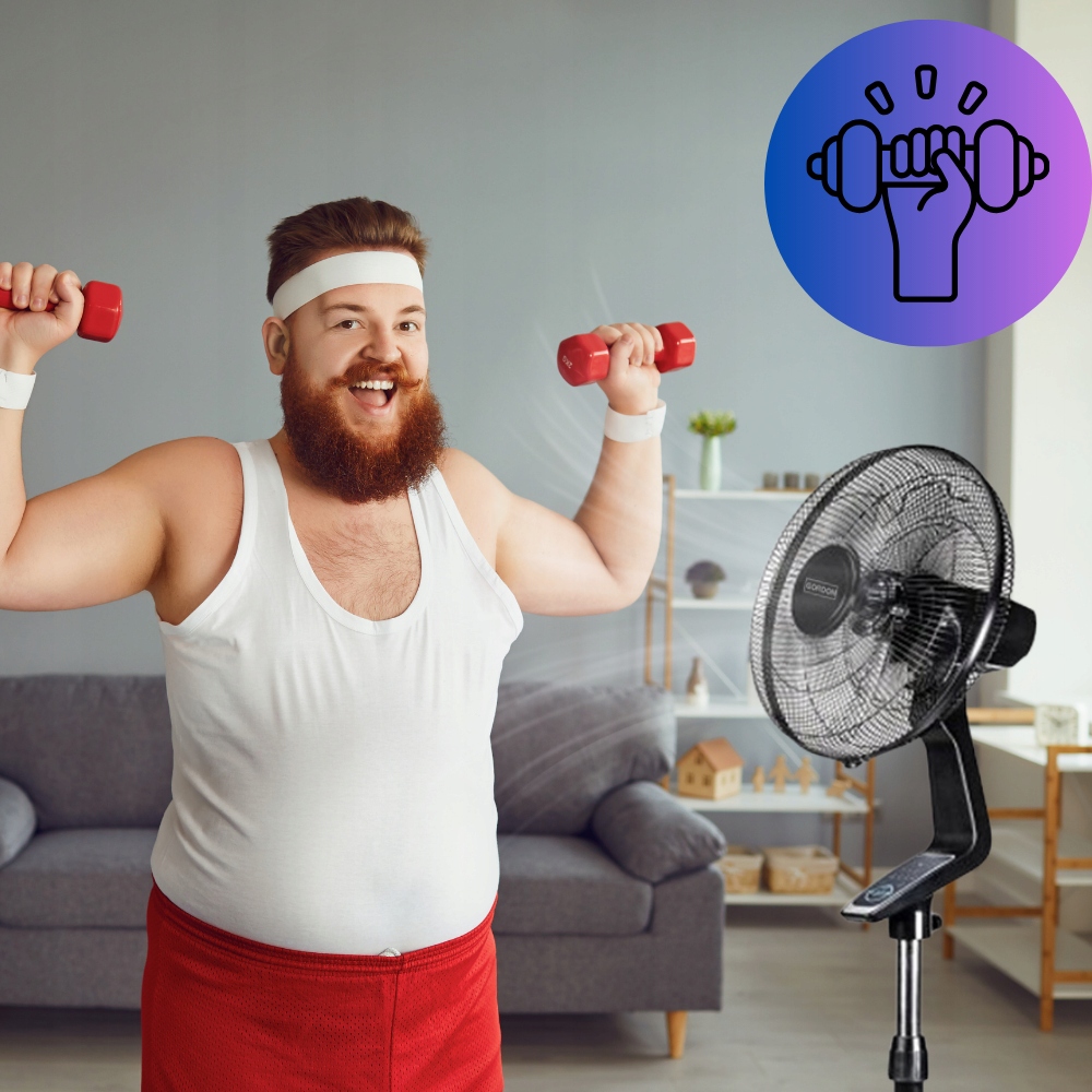 WENTYLATOR STOJĄCY 70 W WIATRAK PODŁOGOWY TIMER DO DOMU BIURA + pilot Zasilanie sieciowe