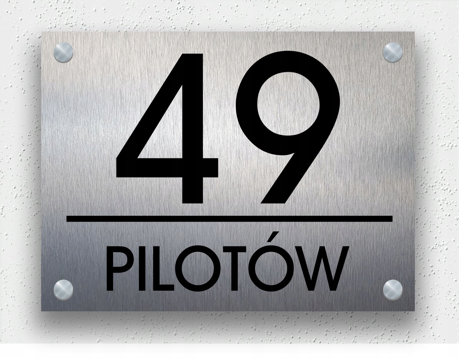 Tabliczka adresowa z numerem domu 40x30 inox alu Marka Craft Print