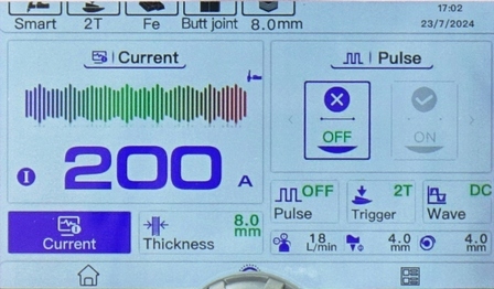 SPAWARKA MIGOMAT IDEAL EXPERT TIG 202 AC/DC PULSE Pro3.5 LCD 200A Model EXTIG202AC