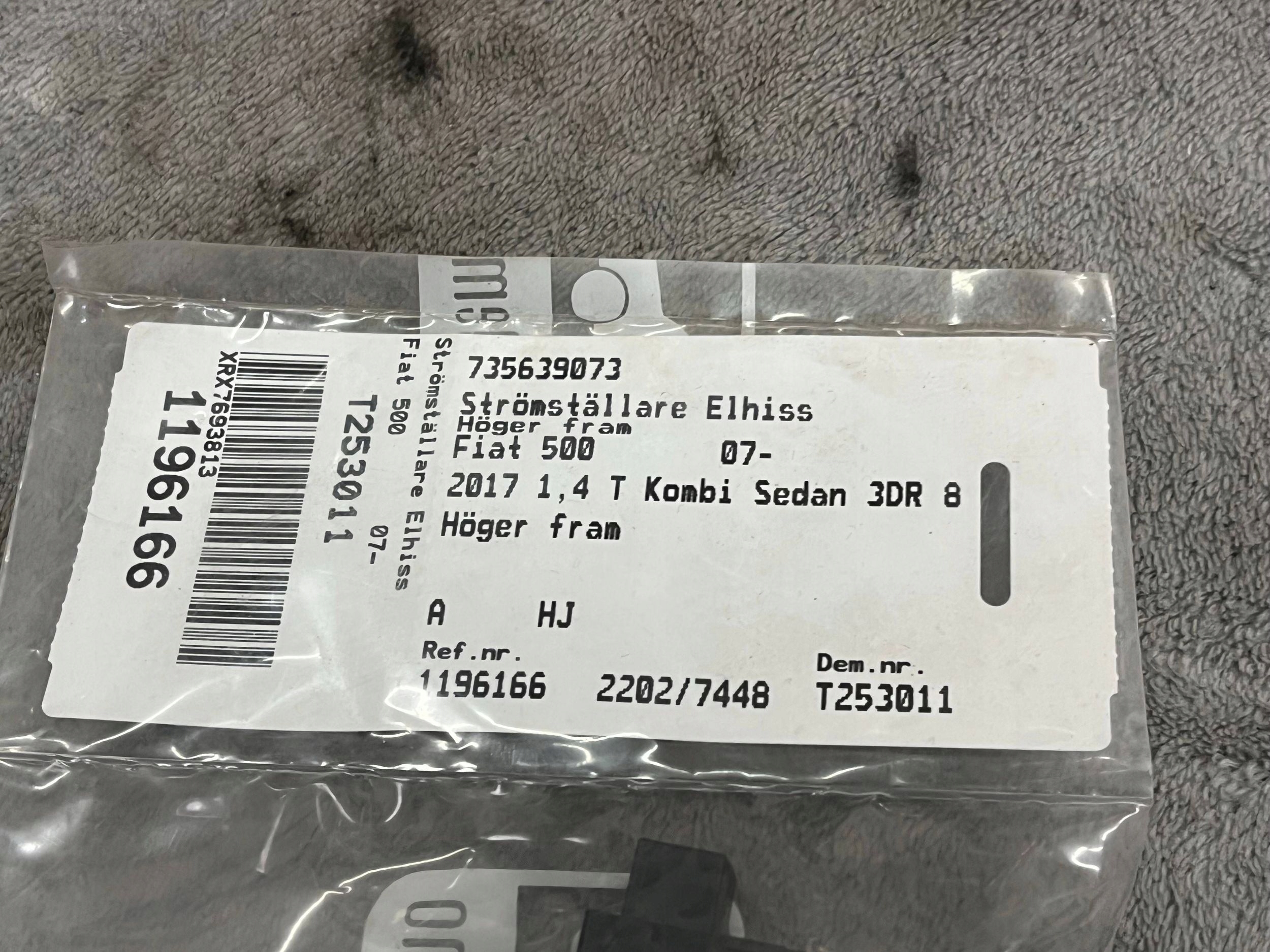 735639073 switch electrical windows LEWEJ PRZEDNIEJ FIAT NUOVA !J