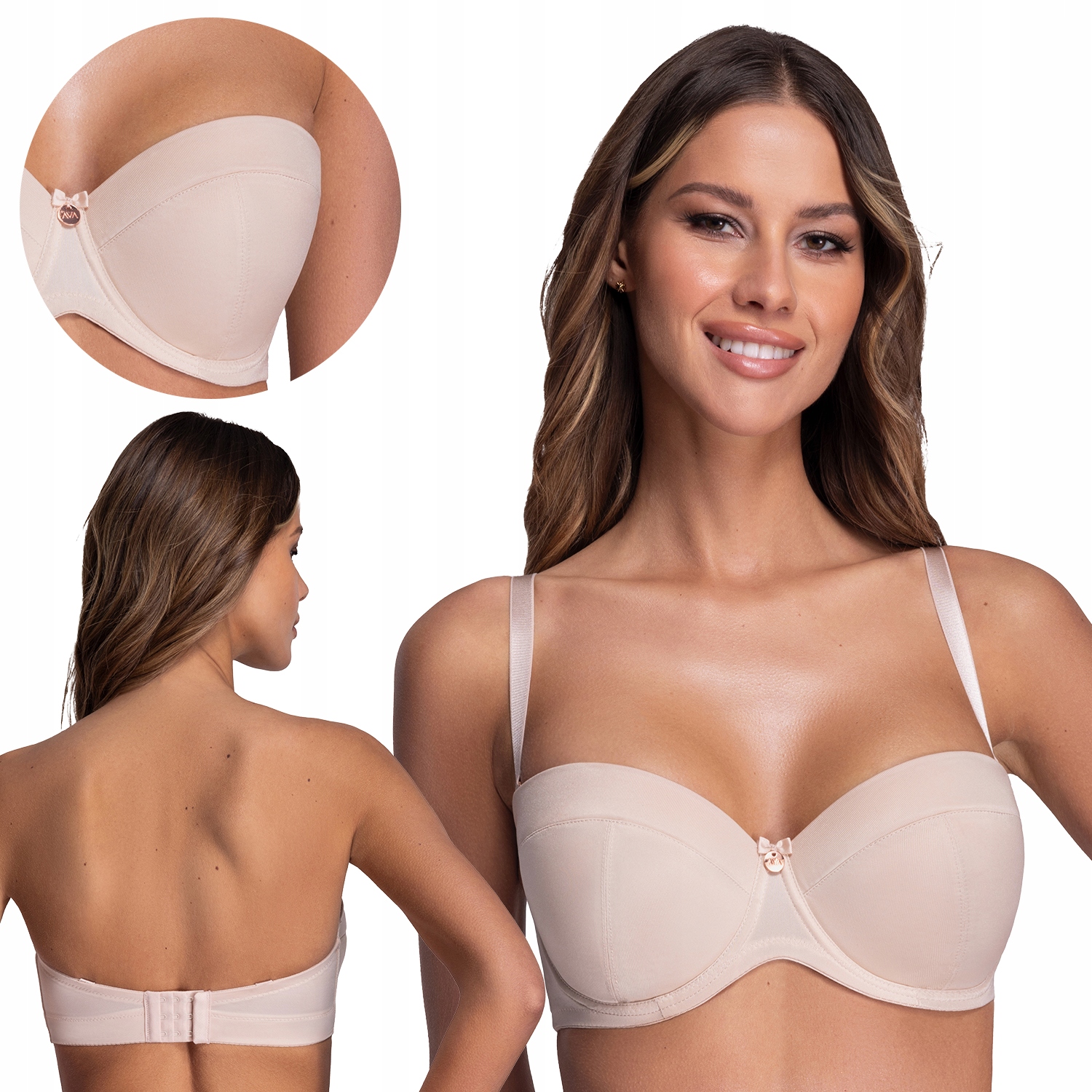 Ava 1787 Last Night Maxi béžová podprsenka s odnímatelnými ramínky Bardotka 95D