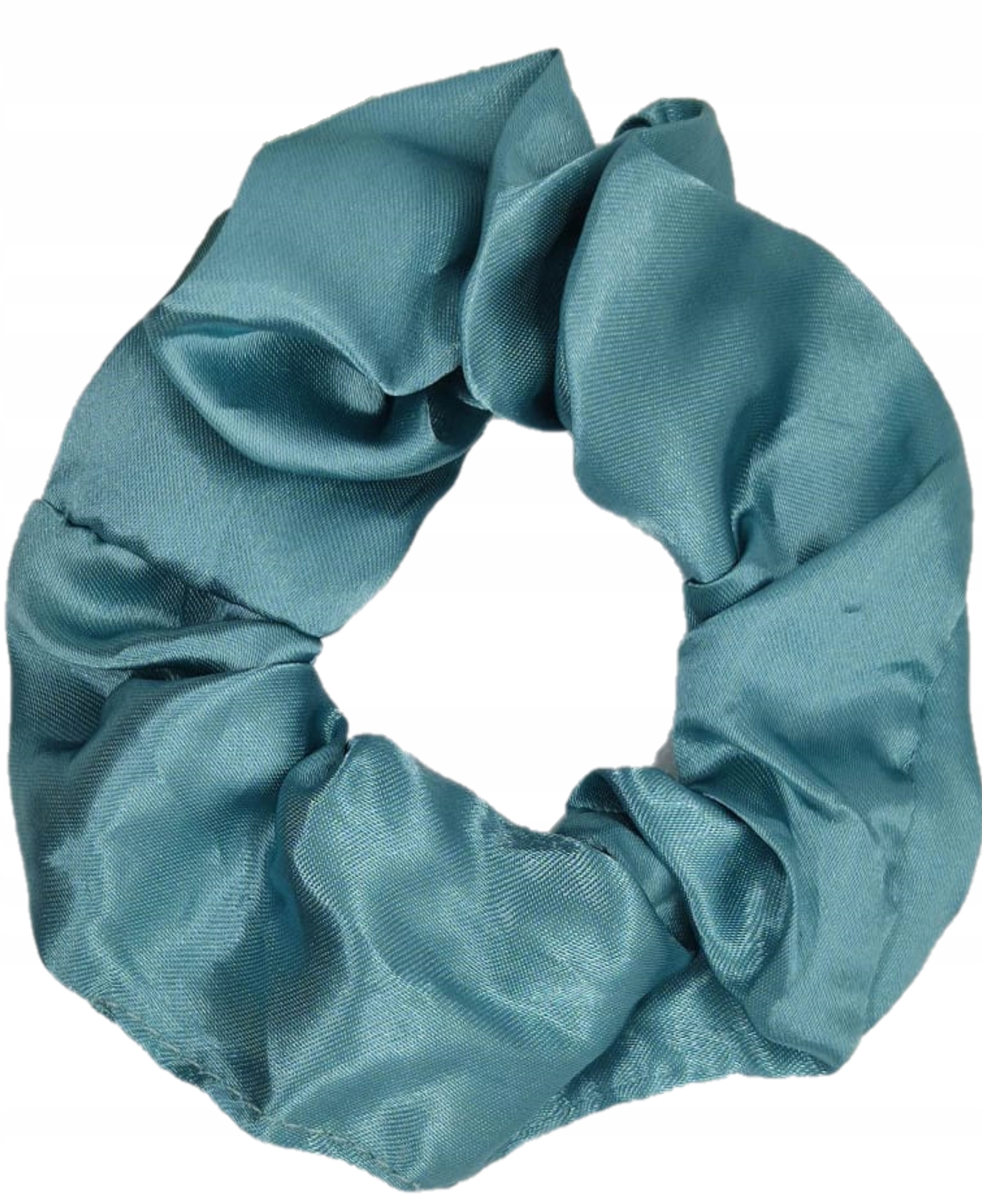 

Scrunchie Gumka Do Włosów Kolor Morski Satynowa