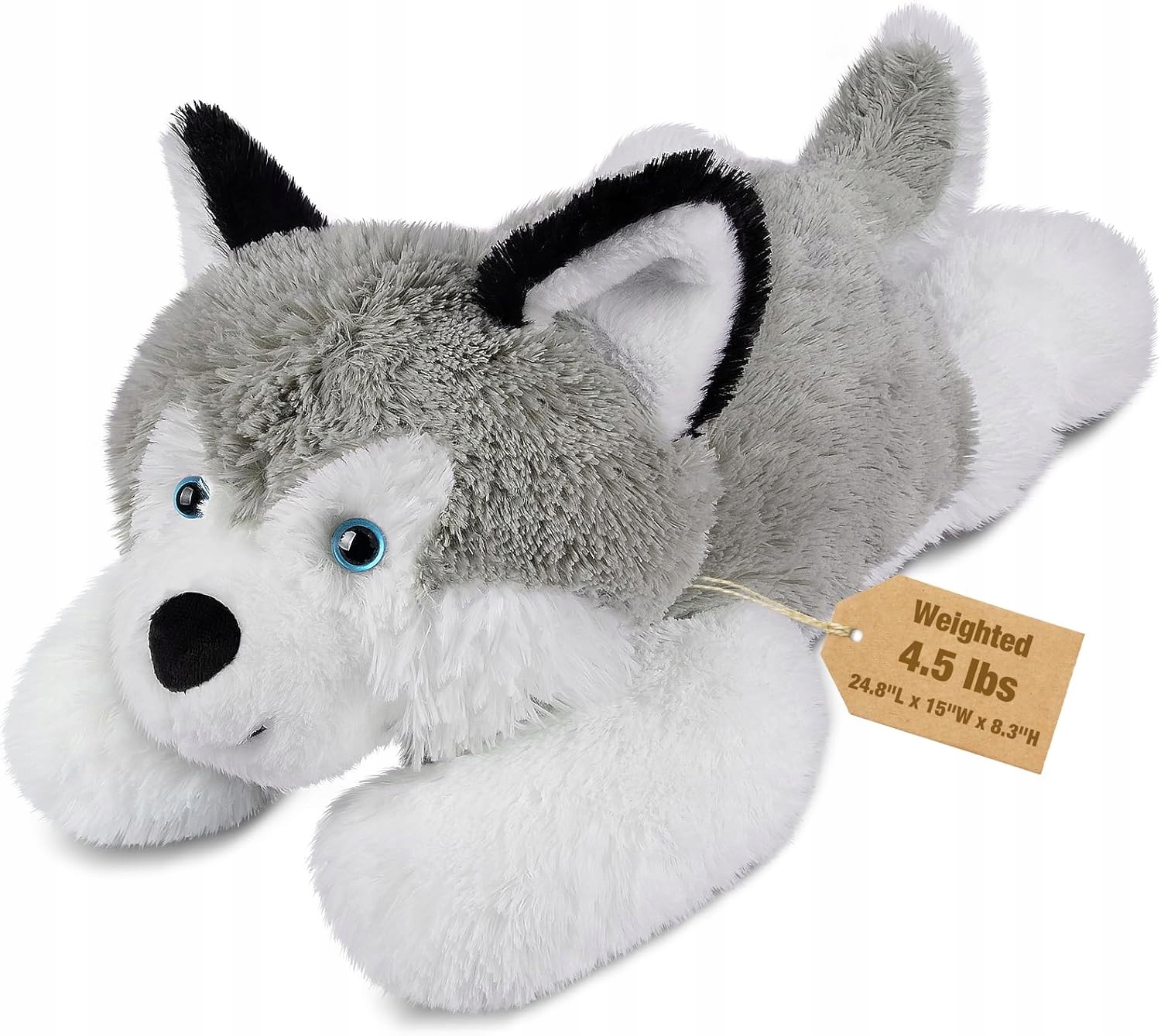 Przytulanka Maskotka Piesek Husky Obciążeniowy na Stres Adhd Autyzm 2,2KG