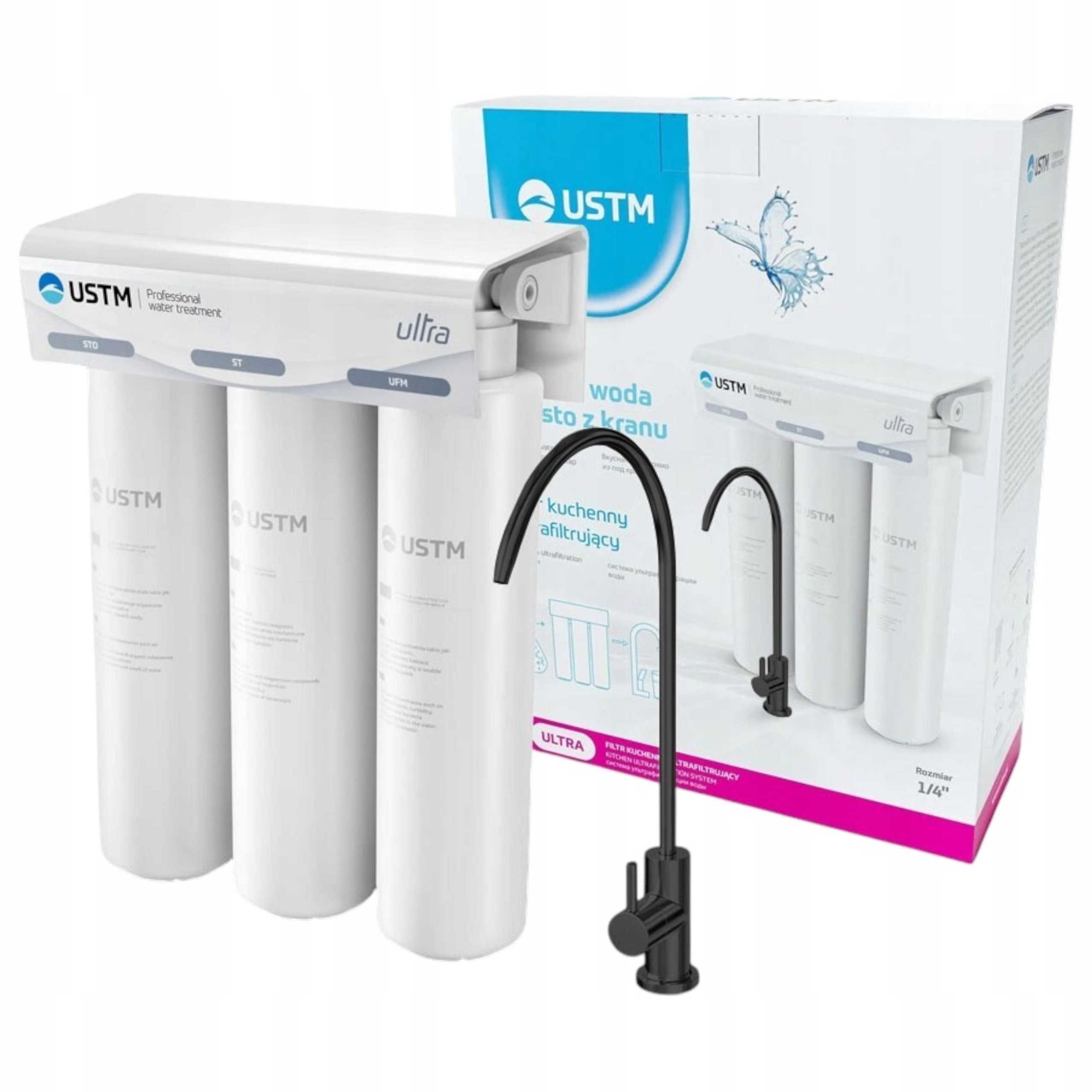 Filtr kuchenny podzlewozmywakowy do kuchni Ultra Black Style Ustm