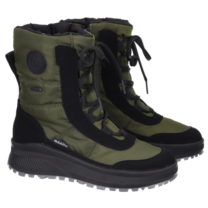 Dámské voděodolné sněhule Manitu 990371-07 Grün z teplé kůže VEL.37