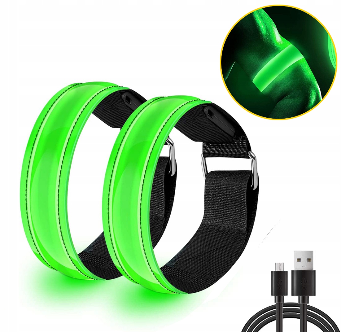 

Opaska Odblaskowa Led Na Ramię Do Biegania Usb x2