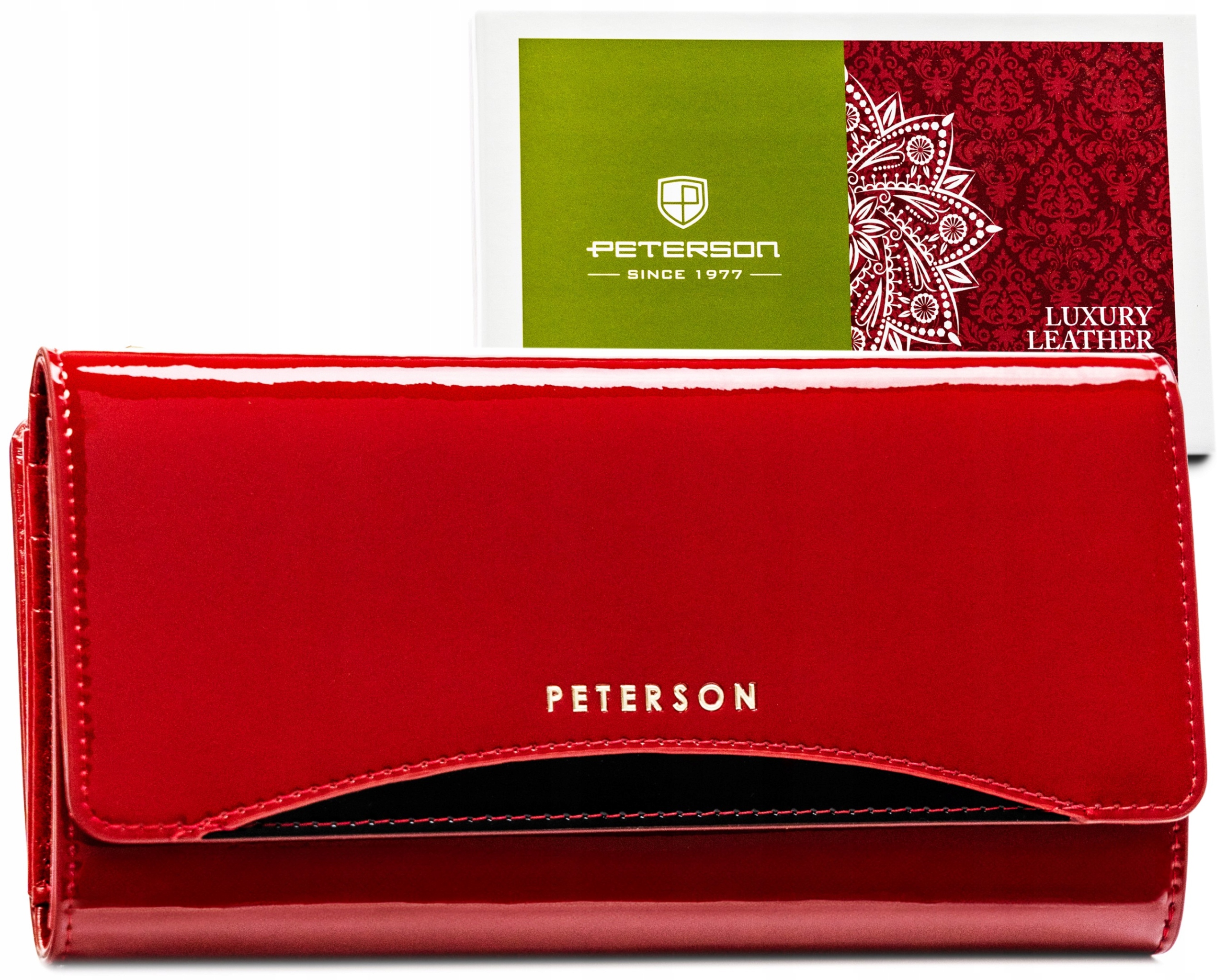 Velká dámská kožená peněženka Peterson jako dárek přírodní kůže s módním vzorem