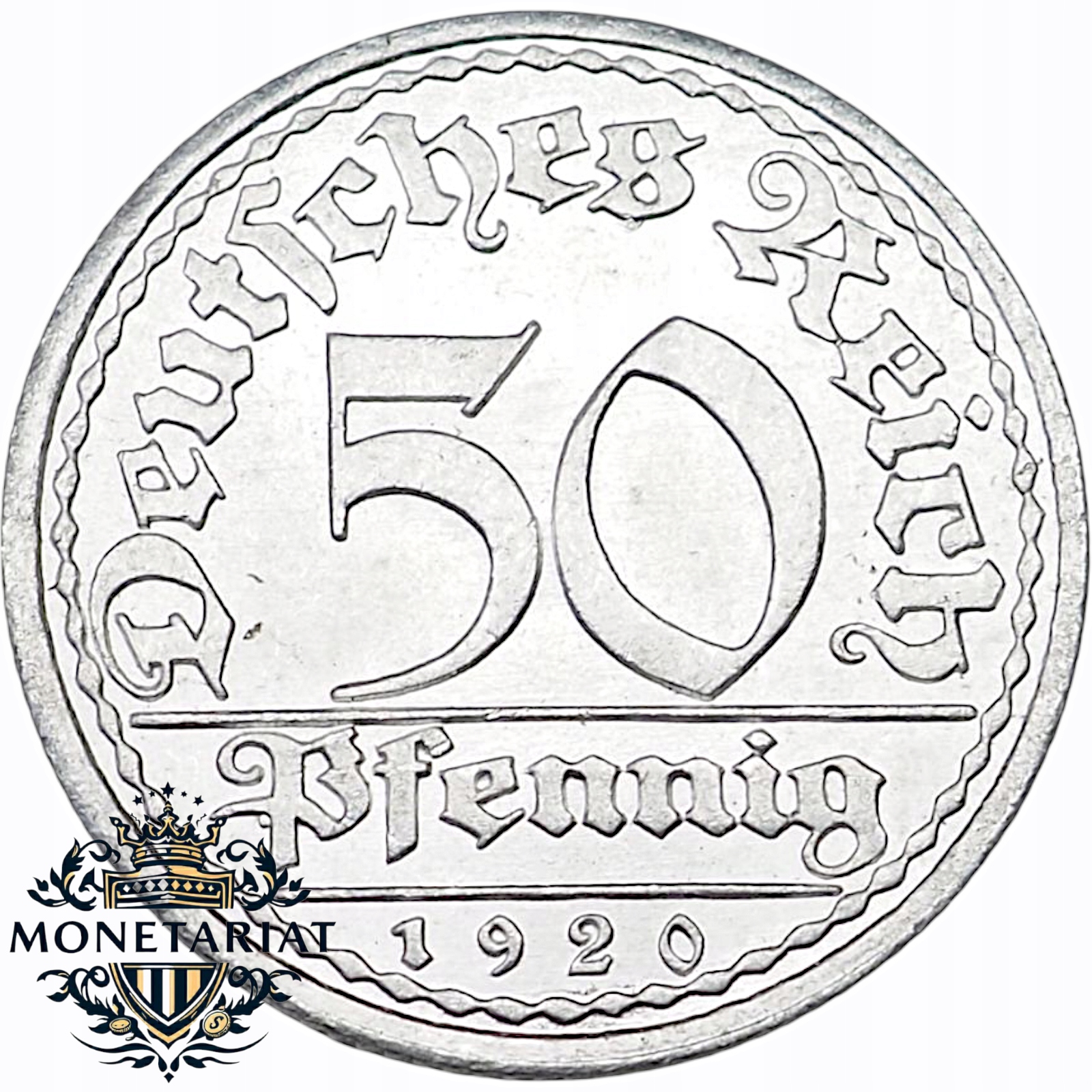 50 REICHSPFENNIG 1920 A-КРАСИВЫЕ ШТАТЫ