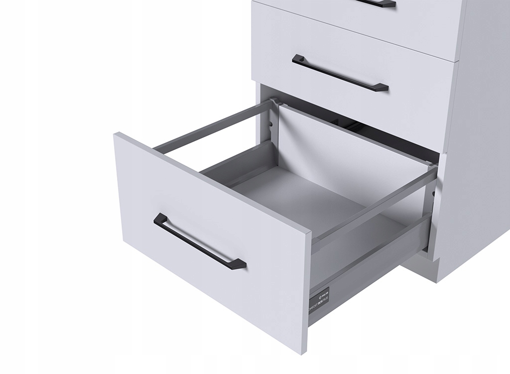 Šuplík Rejs Comfort Box Plus Šedá Vysoká H199 L400 MM 35 Kg S Tlumením Dovírání