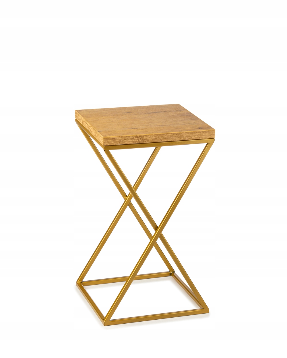 Złoty kwietnik metalowy taras ogród na donice 40cm Maks. szerokość 24 cm