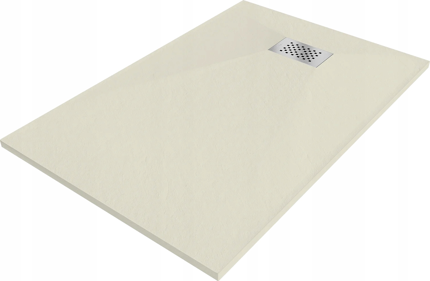 Mexen Hugo Brodzik Prostokątny Smc 120 X 80 CM Beżowy Maskownica Inox