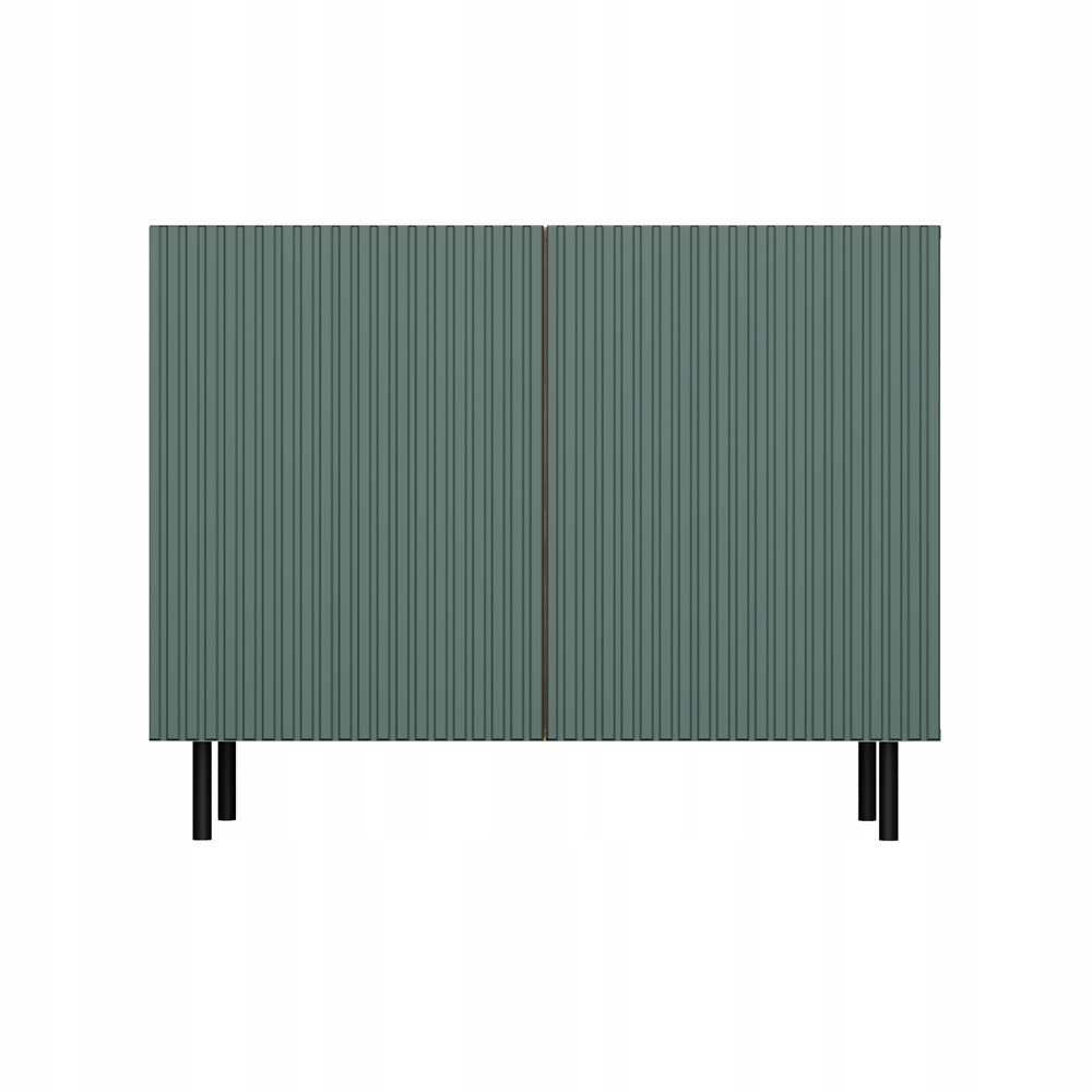 KOMODA 100 cm SZAFKA NOWOCZESNA POJEMNA PÓŁKI DRZWI LAMELE ARTISAN ZIELEŃ Waga produktu z opakowaniem jednostkowym 32 kg